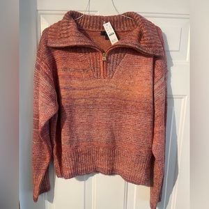 Women’s J Crew NWT Relaxed Half-zip Stretch Sweater size L